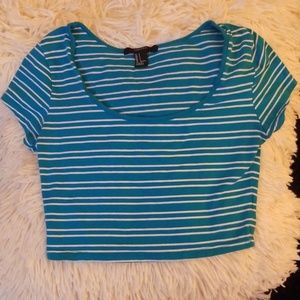 🔴5/$15🔴 Forever 21 Striped Crop Top